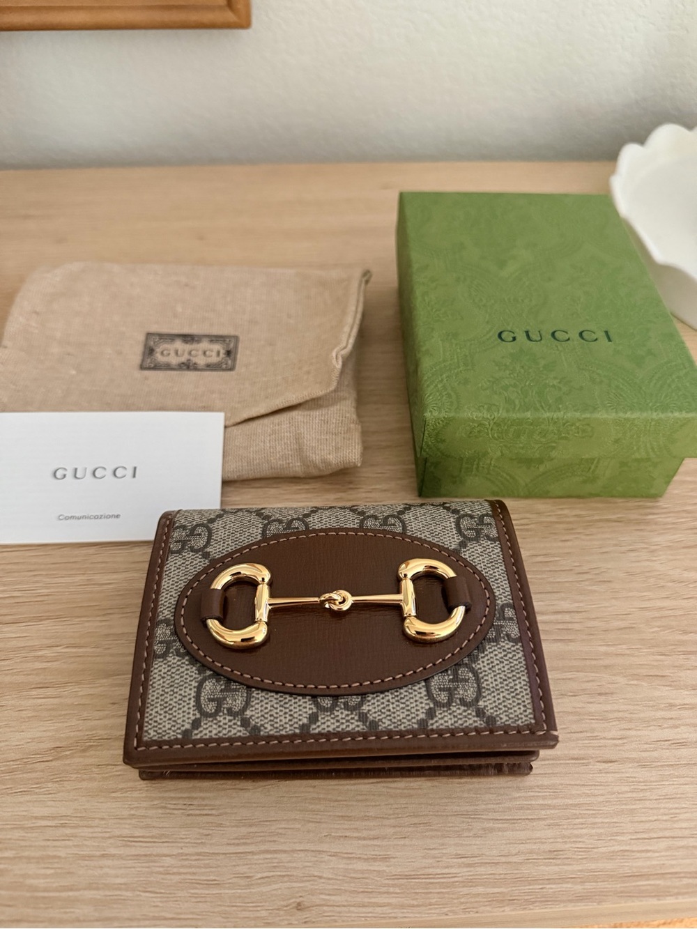 Gucci Horsebit 1955 Card Case Wallet NWOT.